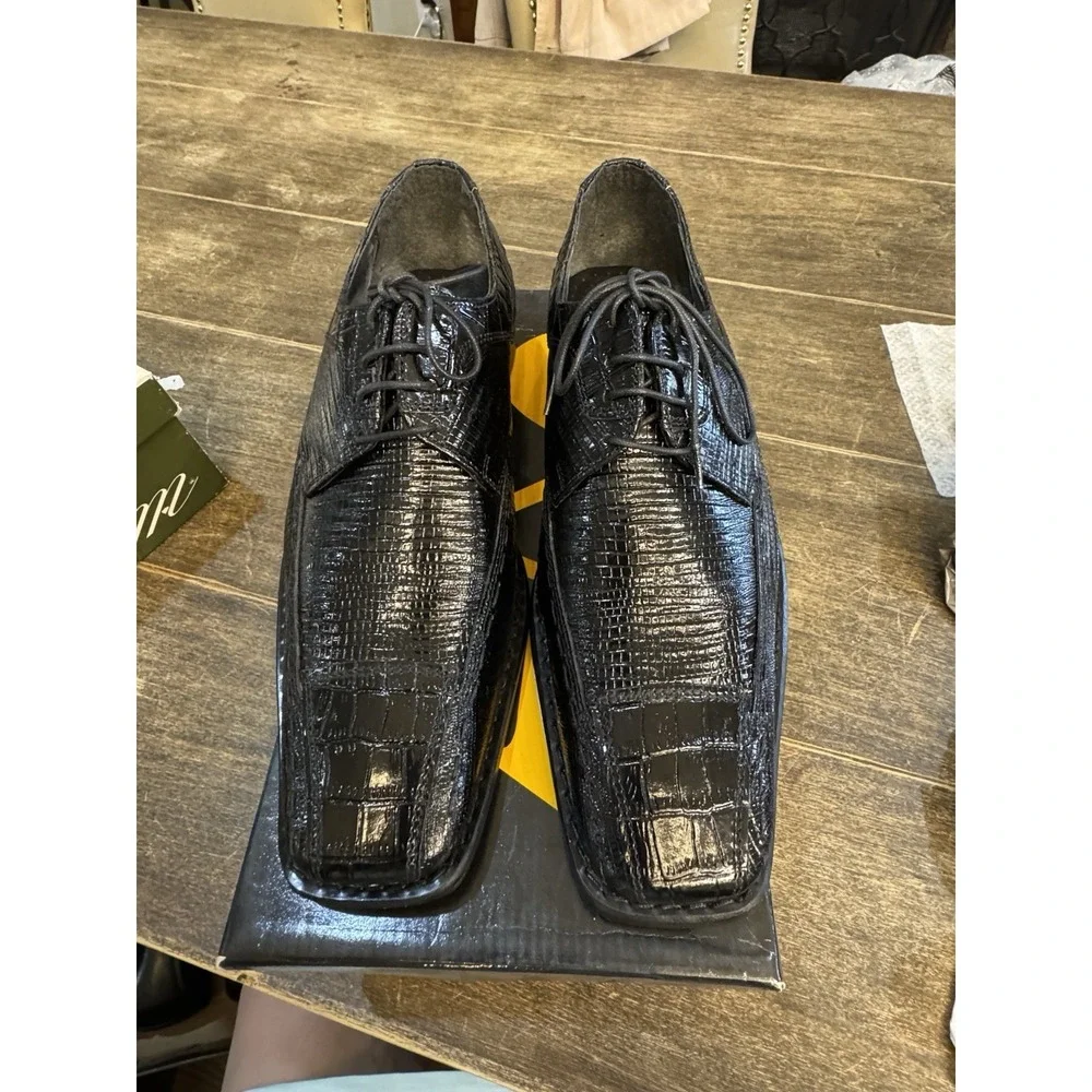 Stacy Adams Shoes Men‎ Size 8.5 Black Leather Lace Up Reginald 24307